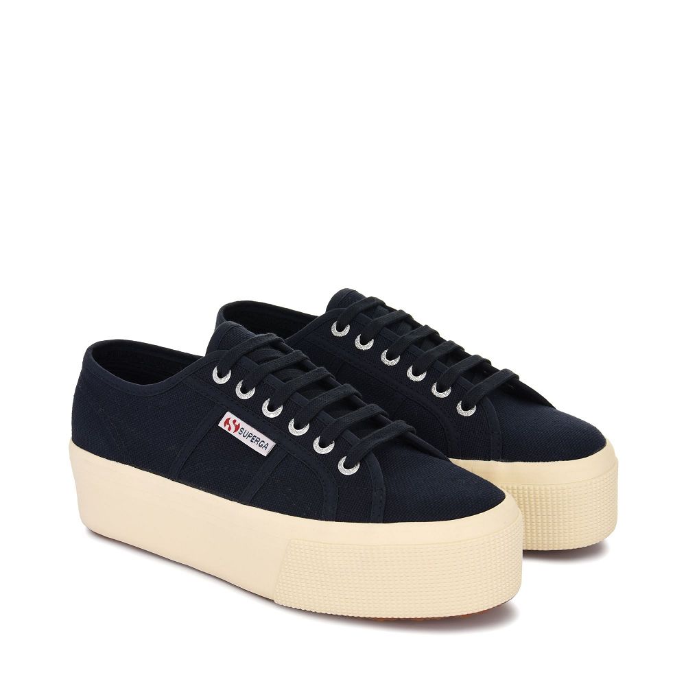 Superga 2790 Platform Blue Platform Sneakers - Women's USA | US7800758